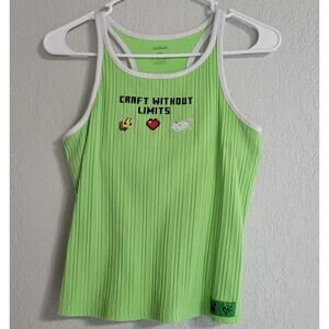 2 Piece Justice Minecraft Outfit- Bra Top Tank (12/14) and Denim Shorts (16)